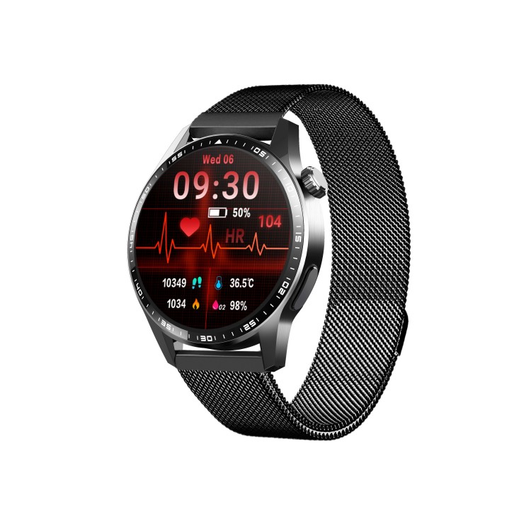 Health ECG  Leather Smartwatch HZD2460W